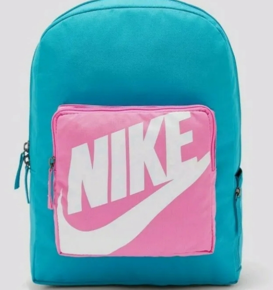 Nike Classic Backpack School Bag Gym Bag Teal Pink Girls - Picture 6 of 7